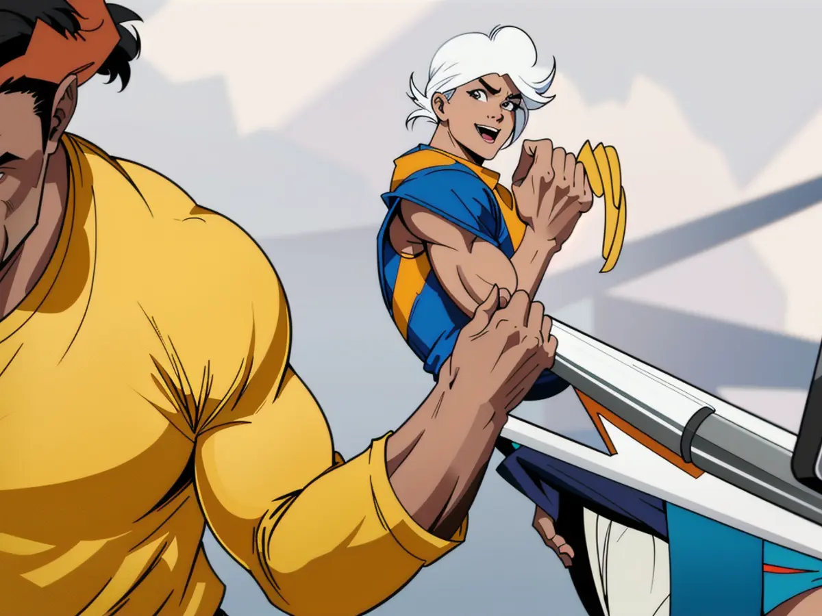 A Joyful, Transformed Woman of Indistinguishable Beauty Buying Groceries at the Supermarket